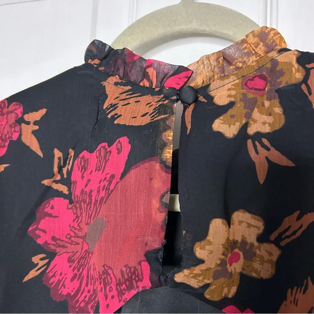 Anthropologie Porridge Puff-Sleeved Floral Mini Dress - Picture 14 of 16